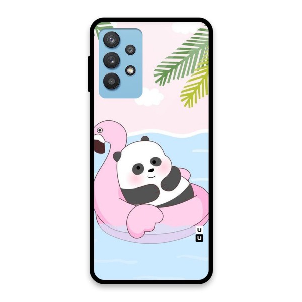 Panda Swim Glass Back Case for Galaxy M32 5G