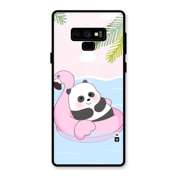 Panda Swim Glass Back Case for Galaxy Note 9