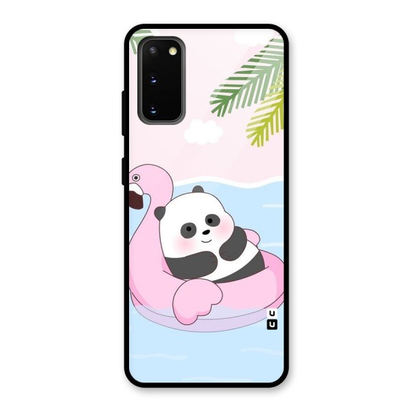 Panda Swim Glass Back Case for Galaxy S20