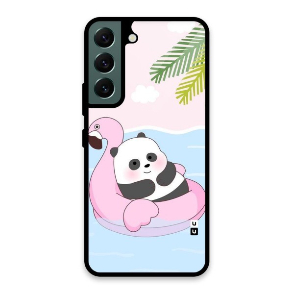 Panda Swim Glass Back Case for Galaxy S22 5G