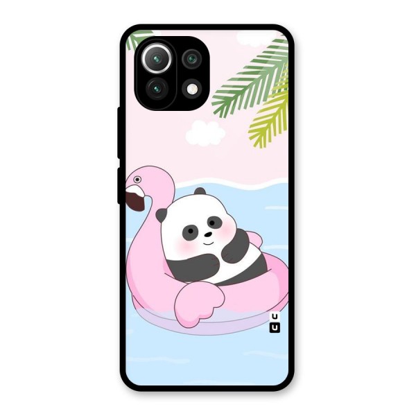 Panda Swim Glass Back Case for Mi 11 Lite