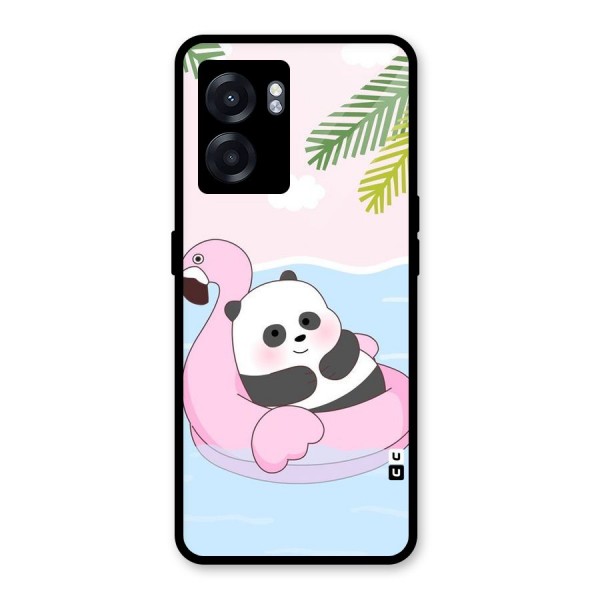 Panda Swim Glass Back Case for Oppo K10 (5G)