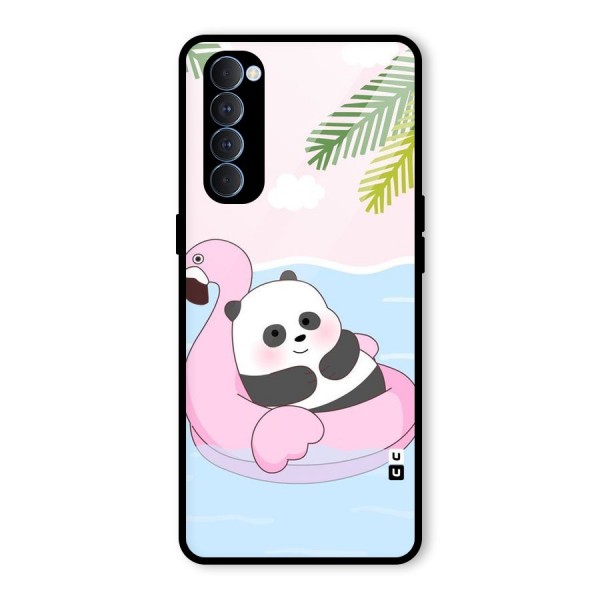 Panda Swim Glass Back Case for Oppo Reno4 Pro