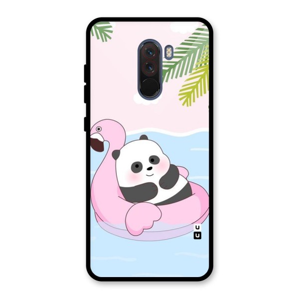 Panda Swim Glass Back Case for Poco F1