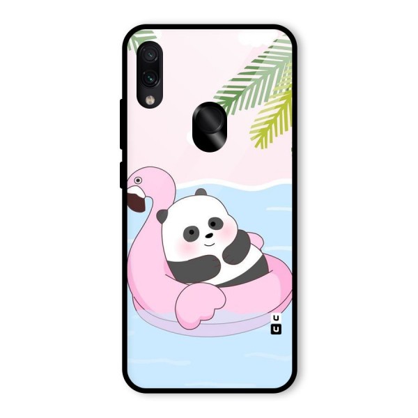 Panda Swim Glass Back Case for Redmi Note 7