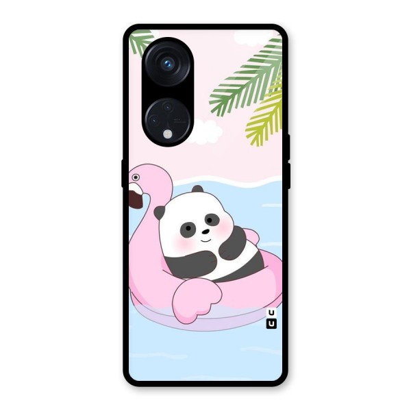 Panda Swim Glass Back Case for Reno8 T 5G