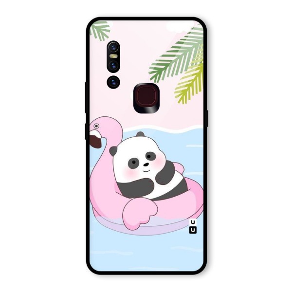 Panda Swim Glass Back Case for Vivo V15