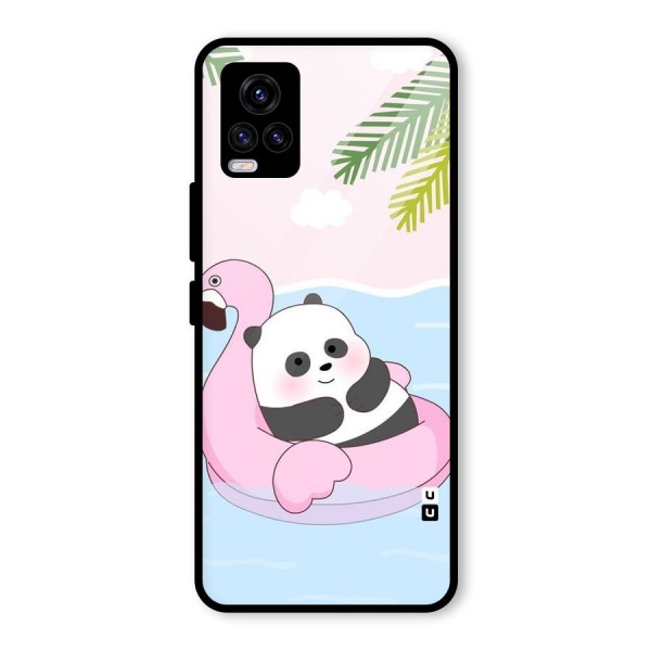 Panda Swim Glass Back Case for Vivo V20