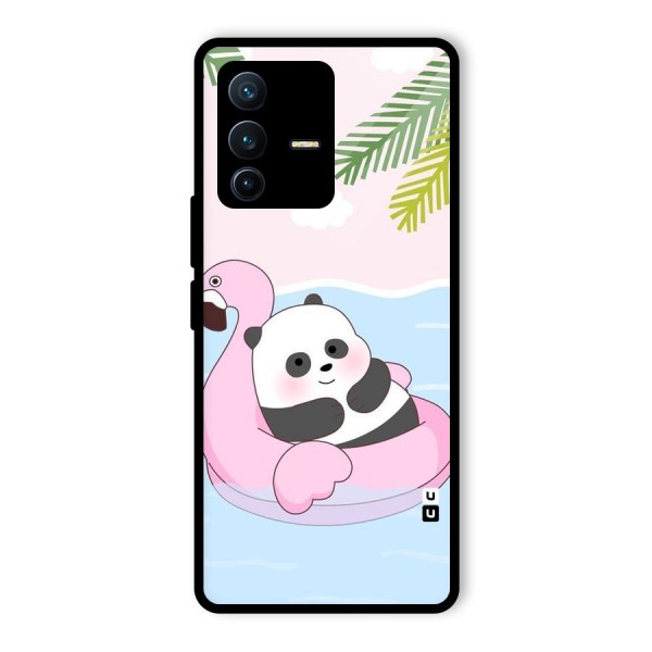 Panda Swim Glass Back Case for Vivo V23 Pro