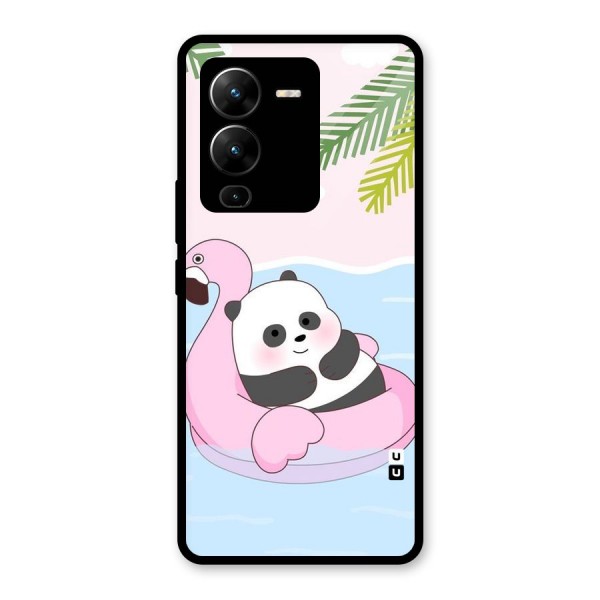 Panda Swim Glass Back Case for Vivo V25 Pro