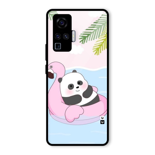 Panda Swim Glass Back Case for Vivo X50 Pro