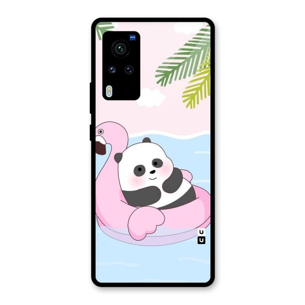 Panda Swim Glass Back Case for Vivo X60 Pro