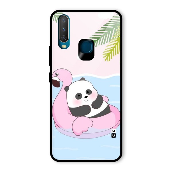 Panda Swim Glass Back Case for Vivo Y12