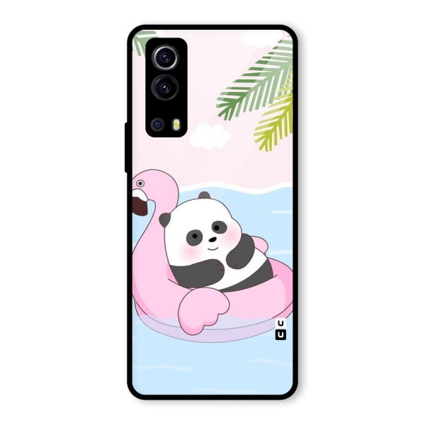 Panda Swim Glass Back Case for Vivo iQOO Z3