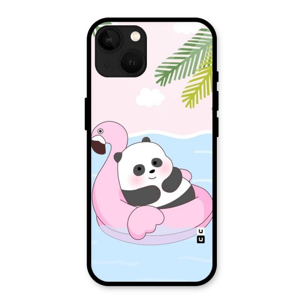 Panda Swim Glass Back Case for iPhone 13