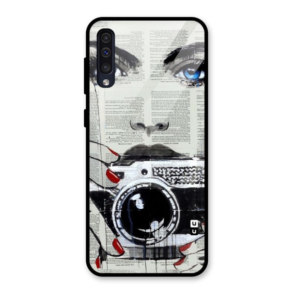 Paper Face Beauty Glass Back Case for Galaxy A50s