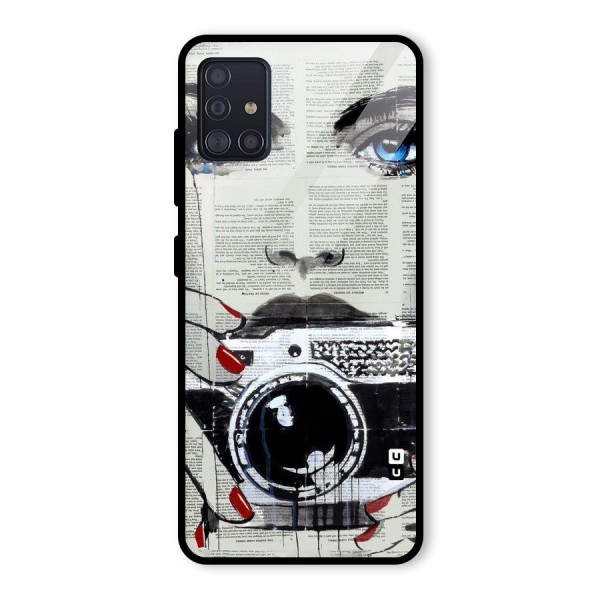 Paper Face Beauty Glass Back Case for Galaxy A51