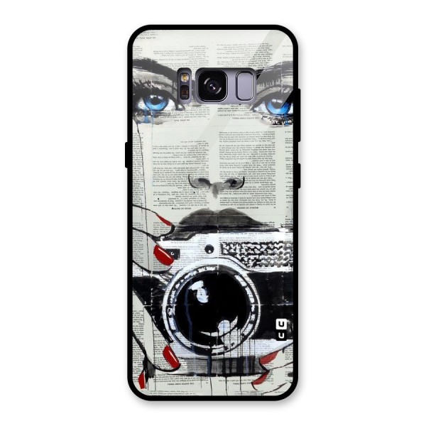 Paper Face Beauty Glass Back Case for Galaxy S8