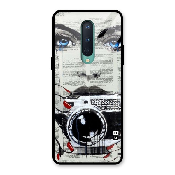 Paper Face Beauty Glass Back Case for OnePlus 8