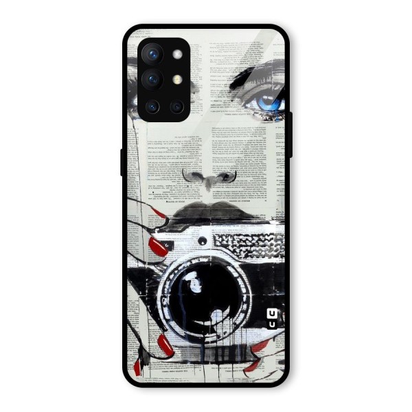 Paper Face Beauty Glass Back Case for OnePlus 9R