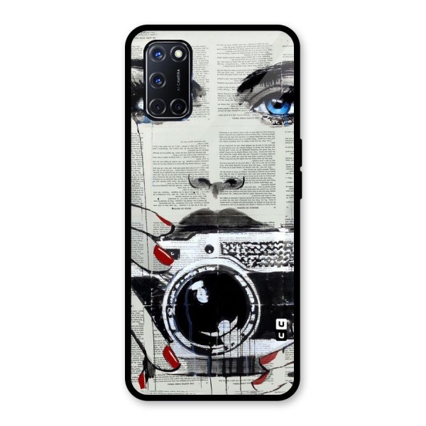 Paper Face Beauty Glass Back Case for Oppo A52