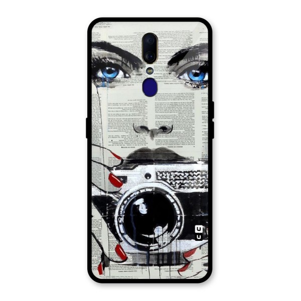 Paper Face Beauty Glass Back Case for Oppo F11