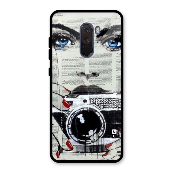 Paper Face Beauty Glass Back Case for Poco F1