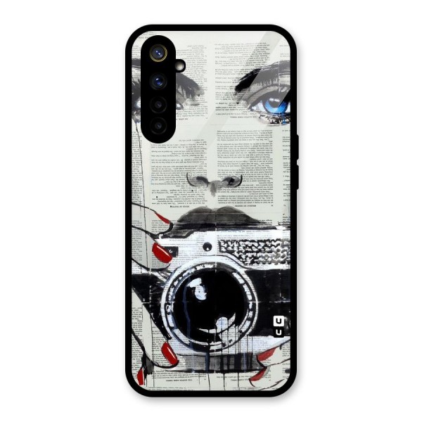 Paper Face Beauty Glass Back Case for Realme 6