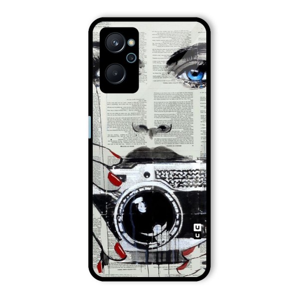 Paper Face Beauty Glass Back Case for Realme 9i