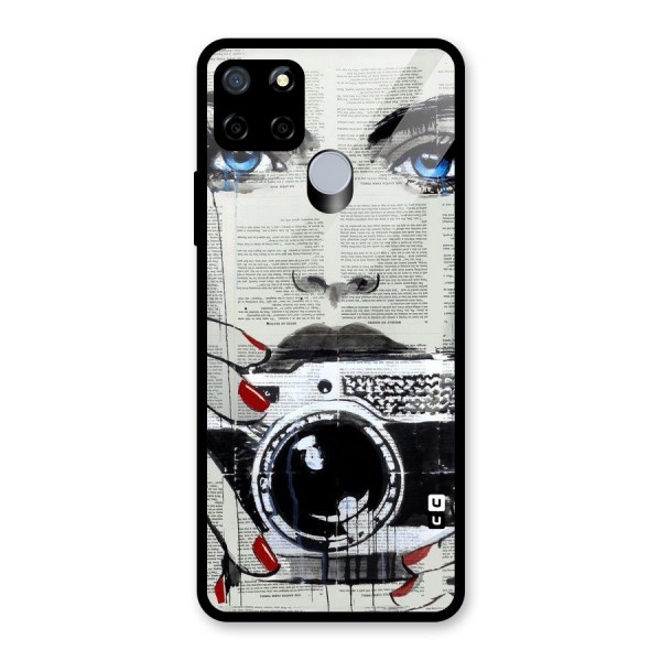 Paper Face Beauty Glass Back Case for Realme C15