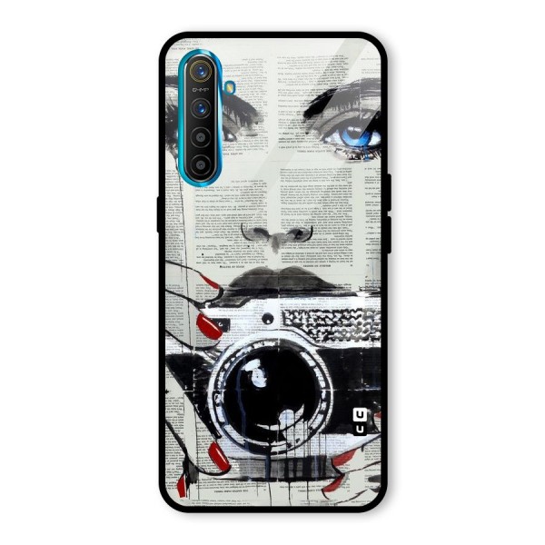 Paper Face Beauty Glass Back Case for Realme XT