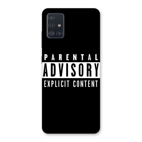 Parental Advisory Label Back Case for Galaxy A51