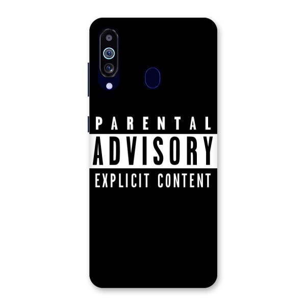 Parental Advisory Label Back Case for Galaxy A60