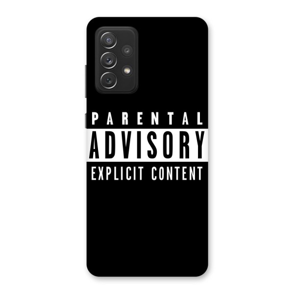 Parental Advisory Label Back Case for Galaxy A72