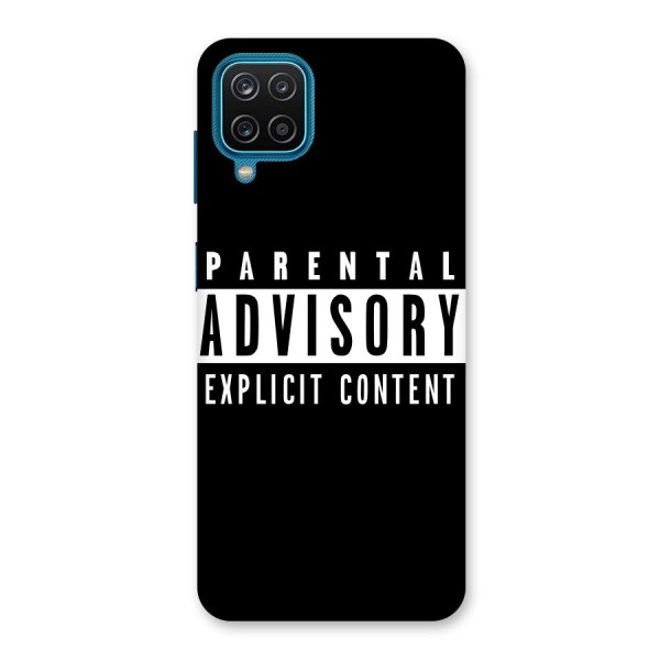 Parental Advisory Label Back Case for Galaxy F12