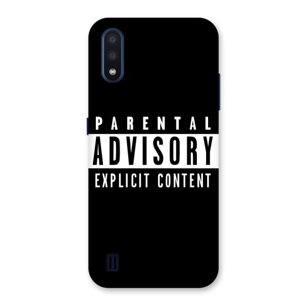 Parental Advisory Label Back Case for Galaxy M01