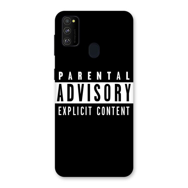 Parental Advisory Label Back Case for Galaxy M21