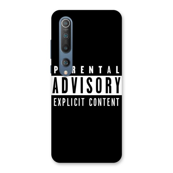 Parental Advisory Label Back Case for Mi 10