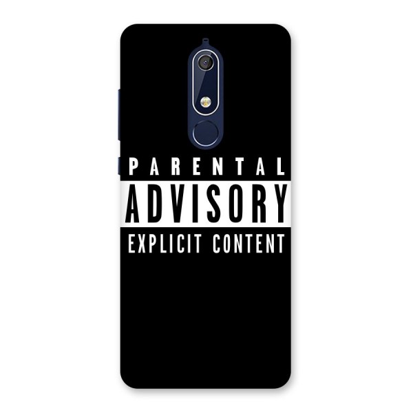 Parental Advisory Label Back Case for Nokia 5.1