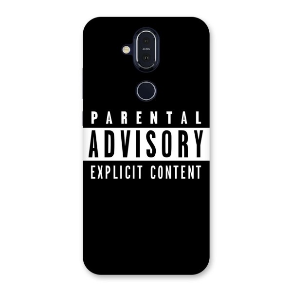 Parental Advisory Label Back Case for Nokia 8.1