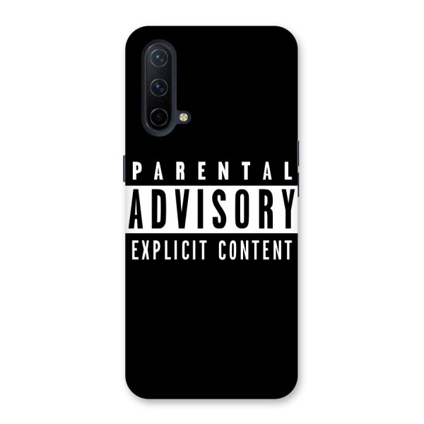 Parental Advisory Label Back Case for OnePlus Nord CE 5G