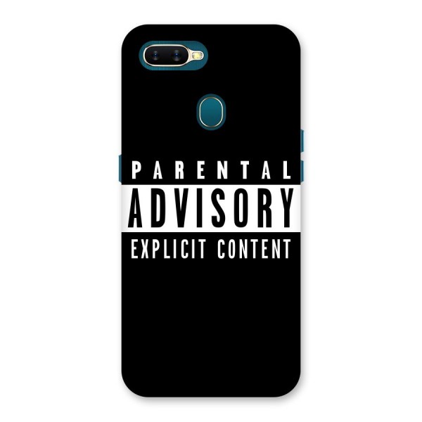 Parental Advisory Label Back Case for Oppo A12