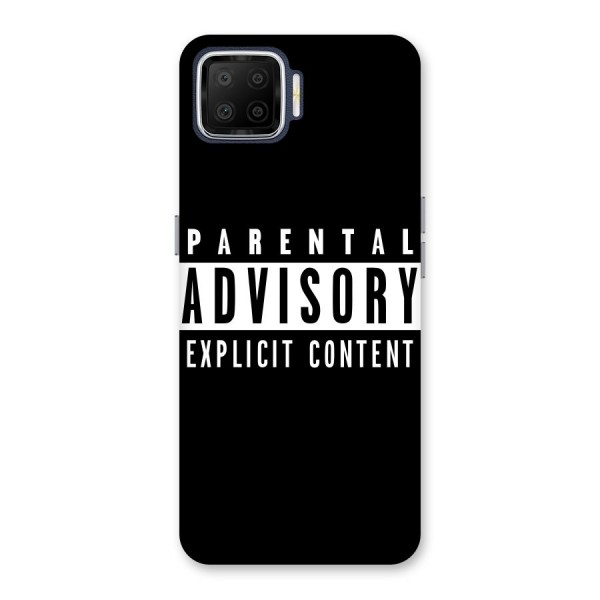 Parental Advisory Label Back Case for Oppo F17