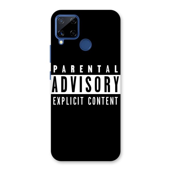 Parental Advisory Label Back Case for Realme C15