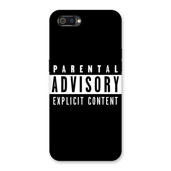 Parental Advisory Label Back Case for Realme C2