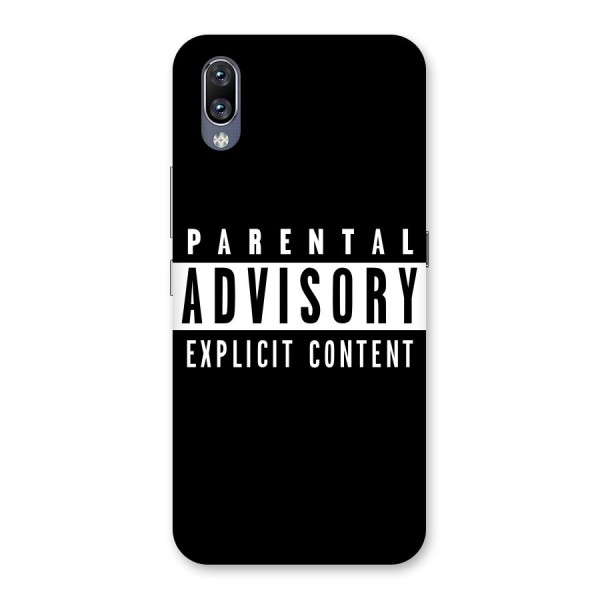 Parental Advisory Label Back Case for Vivo NEX