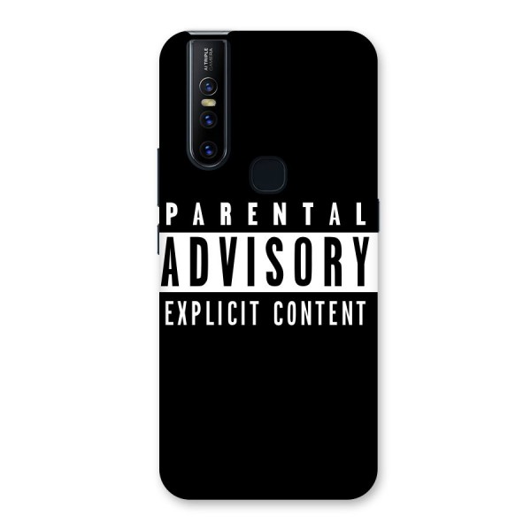 Parental Advisory Label Back Case for Vivo V15