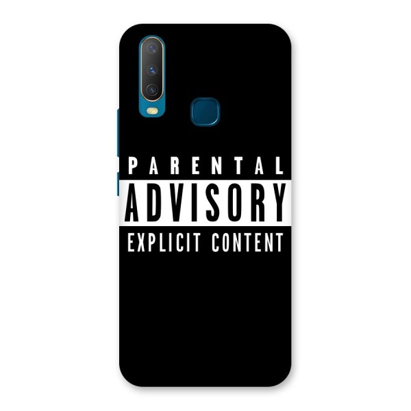 Parental Advisory Label Back Case for Vivo Y15