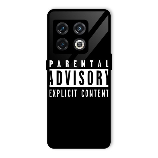 Parental Advisory Label Glass Back Case for OnePlus 10 Pro 5G