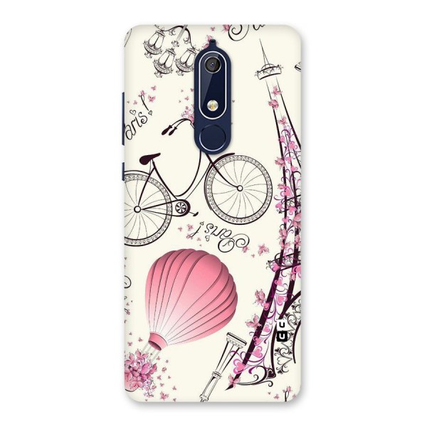 Paris Clipart Back Case for Nokia 5.1